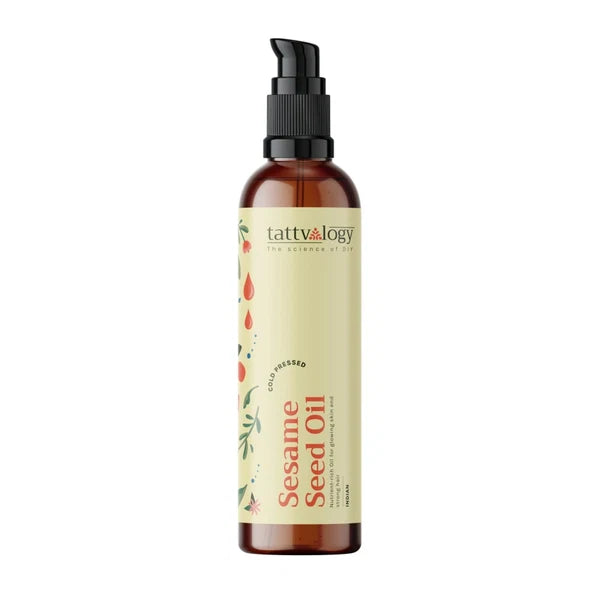 Tattvalogy Sesame Seed Oil - Cold Pressed, Strengthens Hair, Soothes & Nourishes Skin, all Naturally - 200 ml