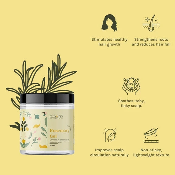 Tattvalogy Pure Rosemary Gel -Soothes Skin, Reduces Acne, Pigmentation for Clear Radiant Complexion - 150 gm