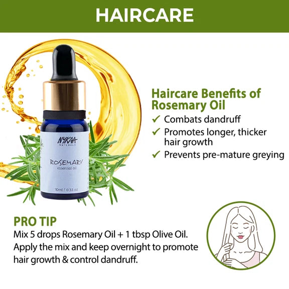 Nykaa Naturals Bestseller Rosemary Essential Oil For Hair Growth & Nourishing Scalp - 100% Natural - 10 ml