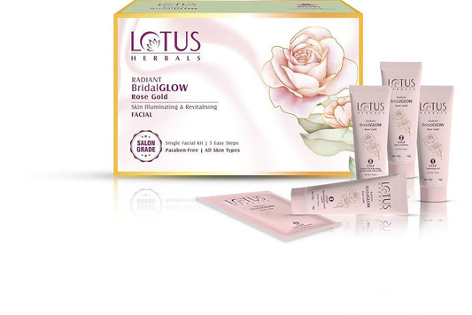 Lotus Herbals Radiant BridalGLOW Rose Gold Skin Illuminating Facial Kit