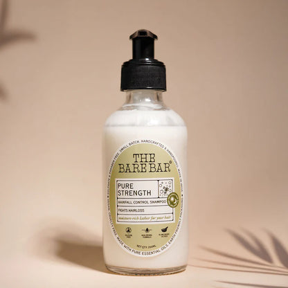 The Bare Bar Pure Strength Shampoo - Exfoliates Scalp, Strengthens Hair & Restores Ph Balance - 200 ml