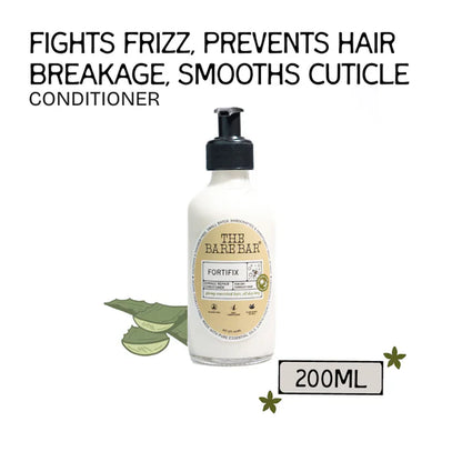 The Bare Bar Fortifix Conditioner - Repairs Frizz, Softens & Strengthens Dry, Damaged Hair - 200 ml