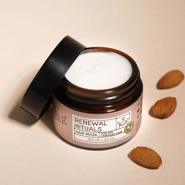 The Bare Bar Renewal Rituals Hair Mask - Deeply Hydrates & Repairs Dry, Damaged Hair Naturally - 50 gm