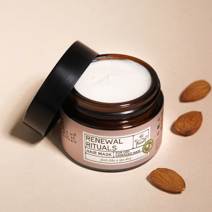 The Bare Bar Renewal Rituals Hair Mask - Deeply Hydrates & Repairs Dry, Damaged Hair Naturally - 50 gm
