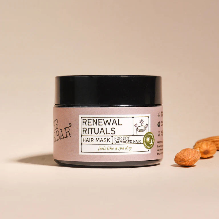 The Bare Bar Renewal Rituals Hair Mask - Deeply Hydrates & Repairs Dry, Damaged Hair Naturally - 50 gm