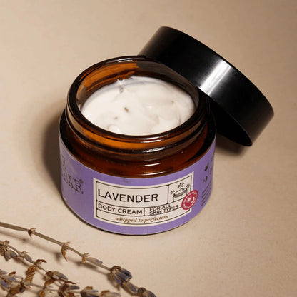 The Bare Bar Lavender Body Cream Floral Sweet Scent With Sandalwood & Lavender - 50 gm
