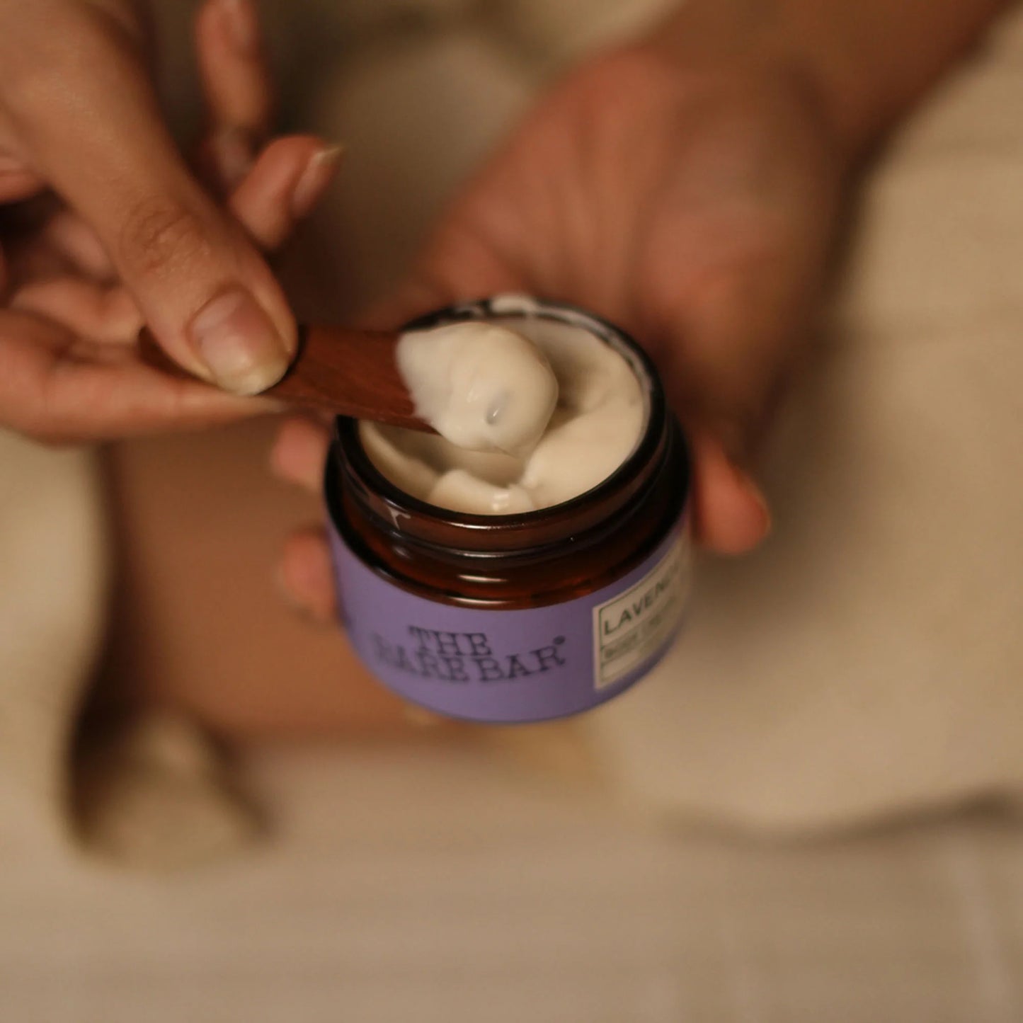 The Bare Bar Lavender Body Cream Floral Sweet Scent With Sandalwood & Lavender - 50 gm