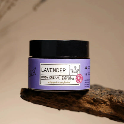 The Bare Bar Lavender Body Cream Floral Sweet Scent With Sandalwood & Lavender - 50 gm