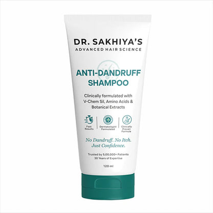 Dr.Sakhiya Anti-Dandruff Shampoo, Itchy Scalp Relief For Men & Women - 120 ml