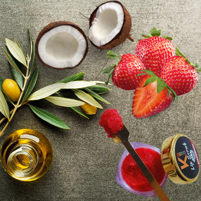 KINDED Lip Sugar Scrub Herbal Exfoliator - Strawberry - 10 gm