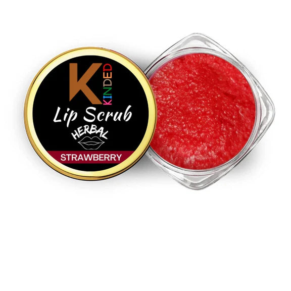 KINDED Lip Sugar Scrub Herbal Exfoliator - Strawberry - 10 gm