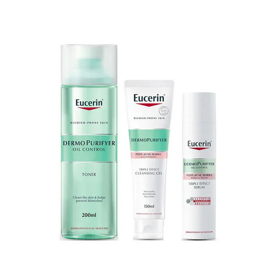 Eucerin Dermopurifyer Toner Cleansing Gel & Serum Combo - Combo