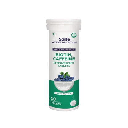Sanfe Active Nutrition Biotin Caffeine Effervescent Tablets For Hair Growth - 10 tabs