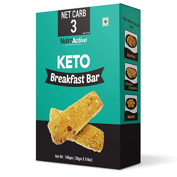 NutroActive Keto Breakfast Bar - 180 gm