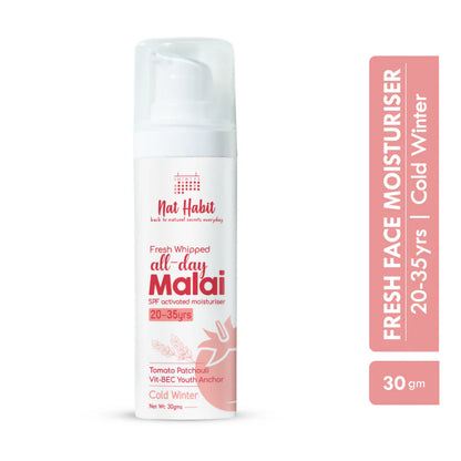 Nat Habit Tomato Patchouli Malai Face Moisturizer - 30 gm