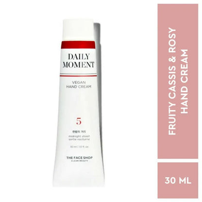 The Face Shop Non-Greasy Vegan Hand Cream - Midnight Street With Hyaluronic Acid - 30 ml