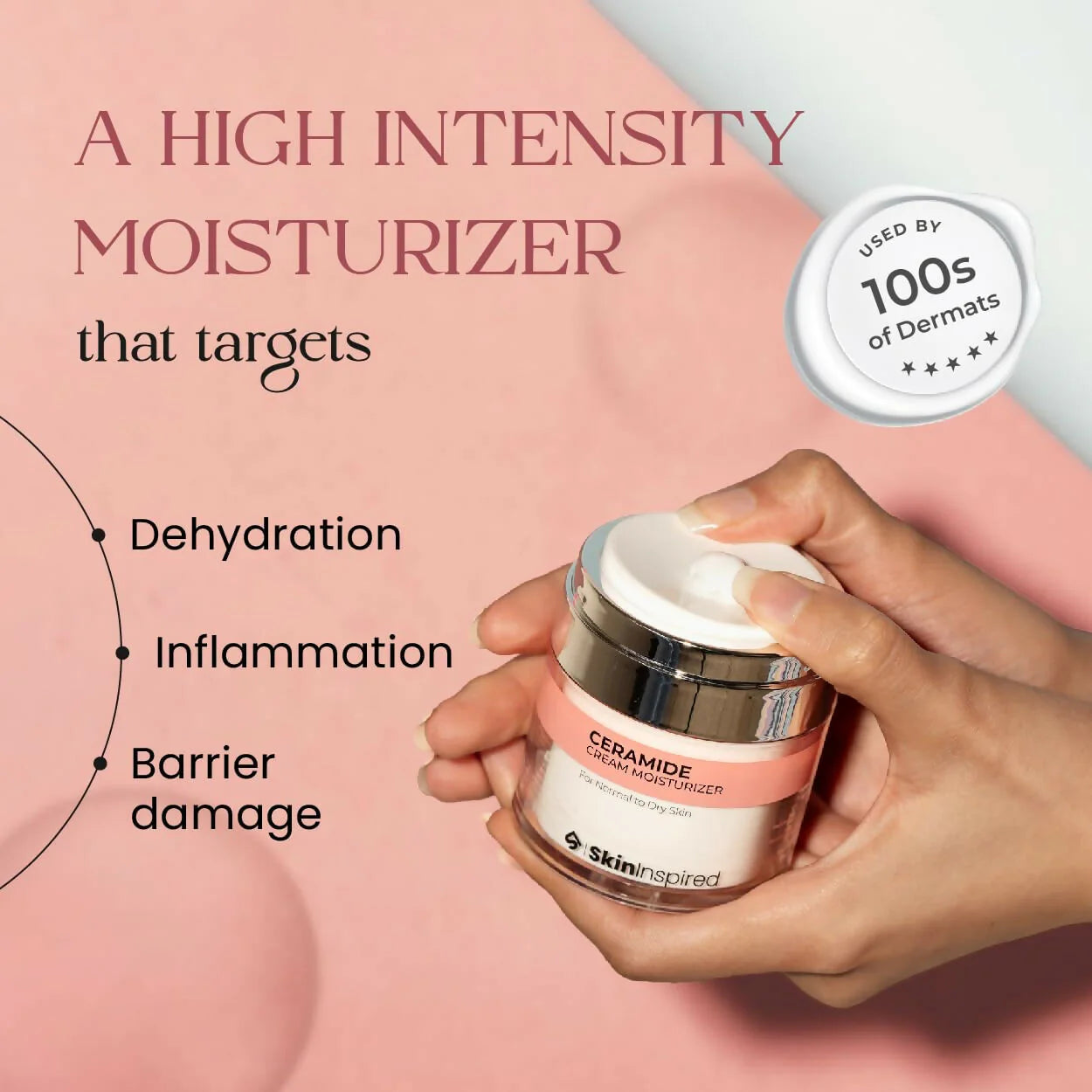 SkinInspired Ceramide Moisturizer Cream For Inflammation Barrier Repair - 50 gm