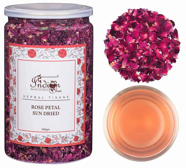 The Indian Chai - Rose Petals Sun Dried Tea - 100 gm