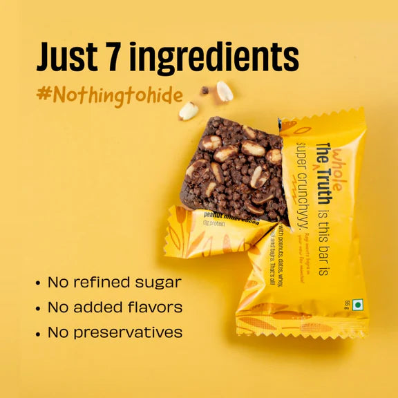 The Whole Truth Protein Bar - Peanut Millet Cocoa - 55 gm