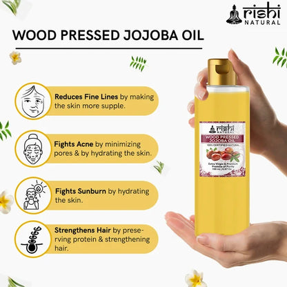 Rishi Natural Jojoba Oil Wood-Pressed - 150 ml