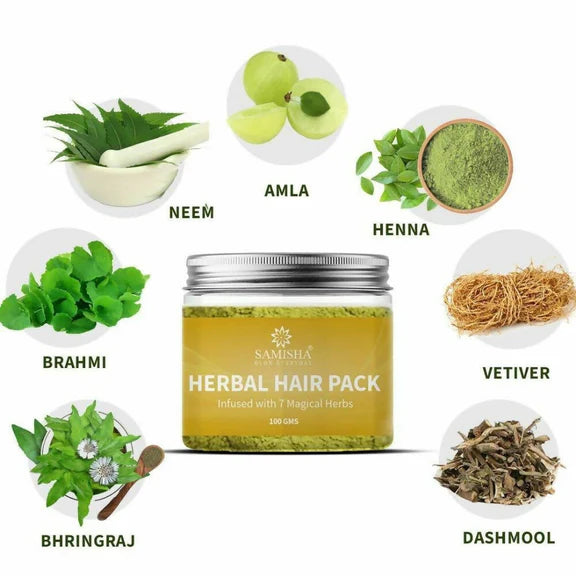 Samisha Herbal Hair Pack - 100 gm