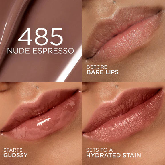 L'Oreal Paris Hyaluron Tint Lip Stain Serum Weightless Color - 485 Nude Espresso - 5 ml
