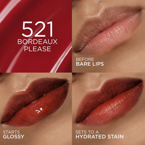 L'Oreal Paris Hyaluron Tint Lip Stain Serum Weightless Color - 521 Bordeaux Please - 5 ml