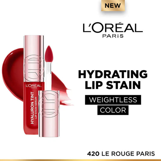 L'Oreal Paris Hyaluron Tint Lip Stain Serum Weightless Color - 420 Le Rouge Paris - 5 ml