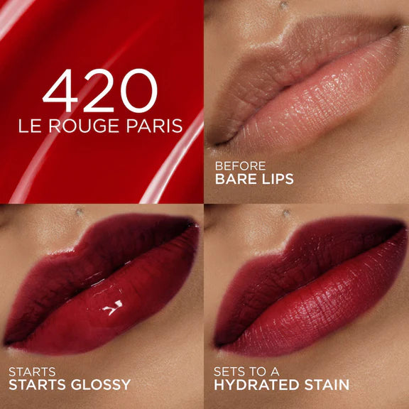 L'Oreal Paris Hyaluron Tint Lip Stain Serum Weightless Color - 420 Le Rouge Paris - 5 ml