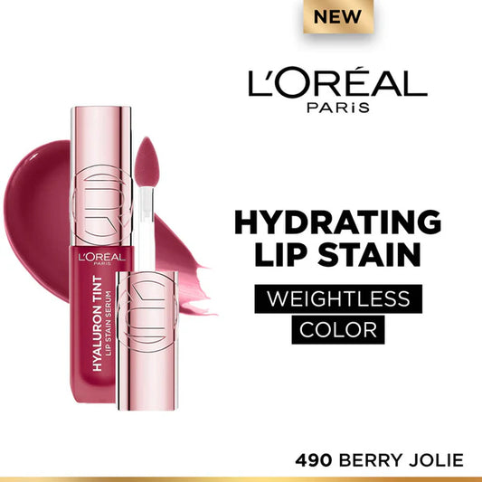 L'Oreal Paris Hyaluron Tint Lip Stain Serum Weightless Color - 490 Berry Jolie - 5 ml