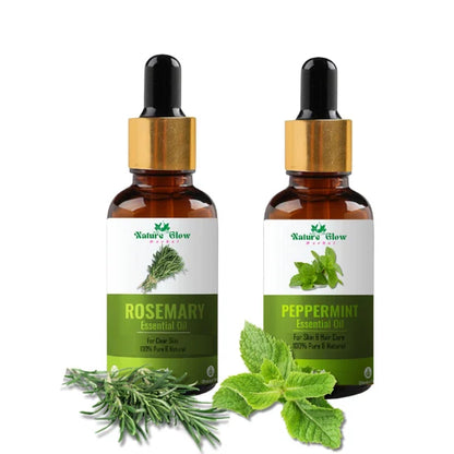 Nature Glow Herbal Rosmerry & Peppermint Hair Oil Combo - Combo