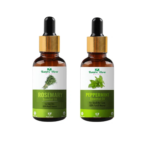Nature Glow Herbal Rosmerry & Peppermint Hair Oil Combo - Combo