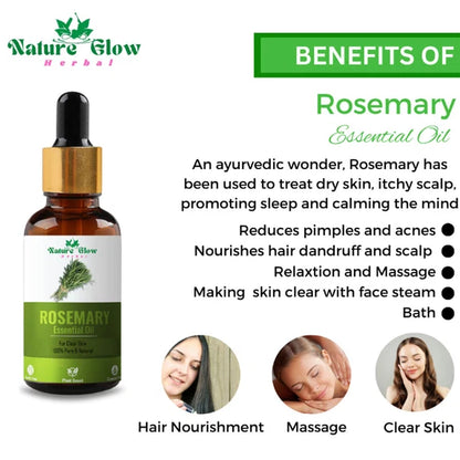 Nature Glow Herbal Rosmerry & Peppermint Hair Oil Combo - Combo