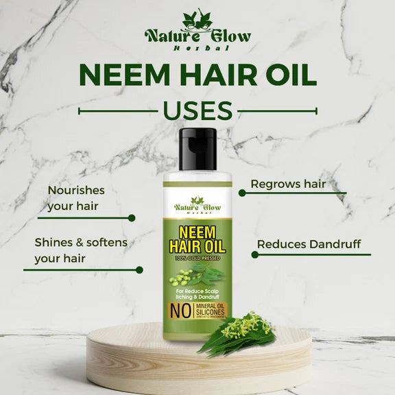 Nature Glow Herbal Neem & Bhringraj Hair Oil Combo - Combo