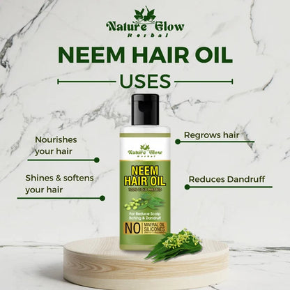 Nature Glow Herbal Neem & Bhringraj Hair Oil Combo - Combo