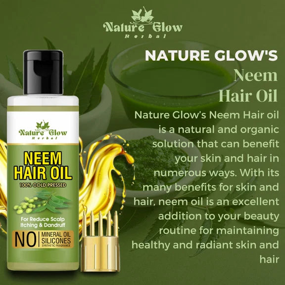 Nature Glow Herbal Neem & 4 In 1 Onion Hair Oil Combo - Combo