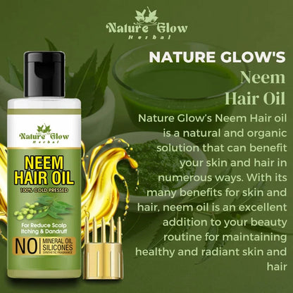 Nature Glow Herbal Neem & 4 In 1 Onion Hair Oil Combo - Combo