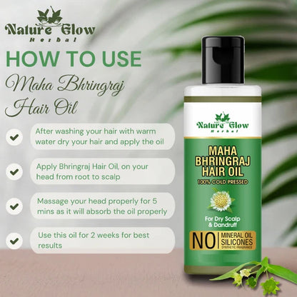 Nature Glow Herbal Bhringraj & Onion Black Seed Hair Oil Combo - Combo
