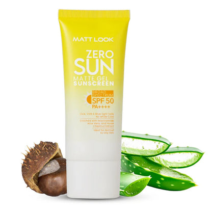 Matt Look Zero Sun Matte Gel SPF 50 PA++++ Sunscreen - 55 gm