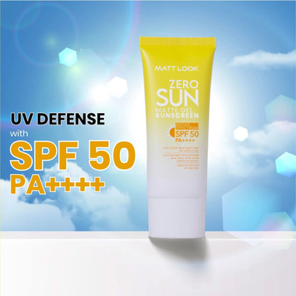 Matt Look Zero Sun Matte Gel SPF 50 PA++++ Sunscreen - 55 gm