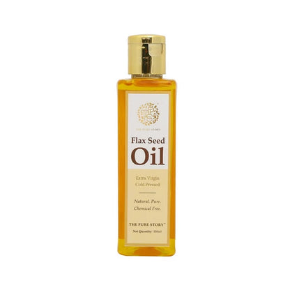 The Pure Story Natural Cold Pressed Flax Seed Oil for Hair & Skin - 100 ml