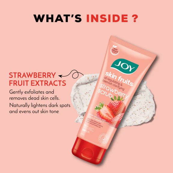 Joy Strawberry Face & Body Scrub - 200 gm