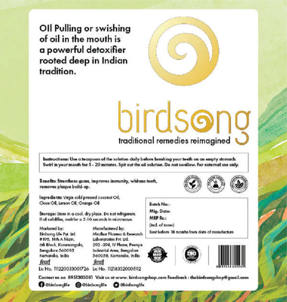 Birdsong Oil Pulling - Citrus - 190 gm