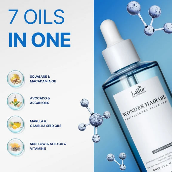 La'dor Wonder Hair Oil Serum - Lightweight, Non-Sticky Korean Oil for Dry, Damaged & Frizzy Hair - 100 ml