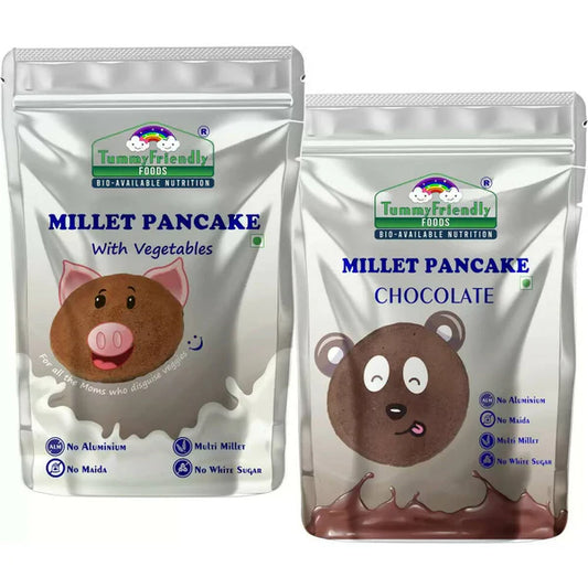 TummyFriendly Foods Millet Pancake Mix - Chocolate, Veggies - Combo