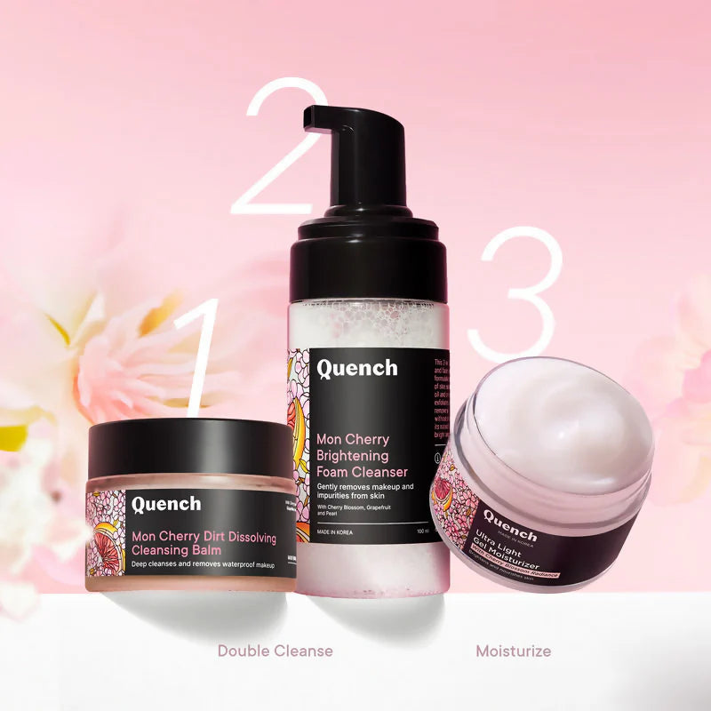Quench Ultra Light Gel Moisturizer With 2% Niacinamide & Cherry Blossom For Intense Brightening - 50 ml