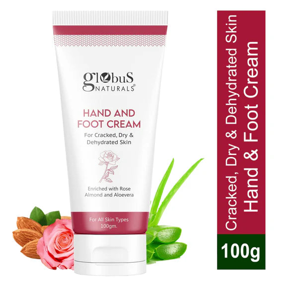 Globus Naturals Nourishing Hand & Foot Cream, On The Go Hydration - 100 gm
