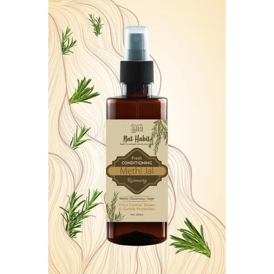Nat Habit Green Tea Conditioning Methi Jal Hair Serum Spray - 200 ml