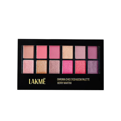 Lakme Glitterati Chroma Chic Eye Shadow Palette - Smokin Glam - 12 gm