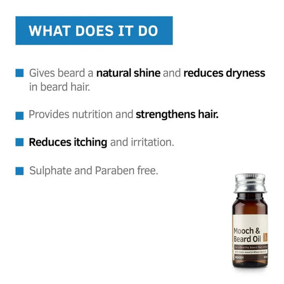 Ustraa Woody Mooch and Beard Oil - 35 ml
